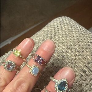 Elegant Kids' Gemstone Ring Set